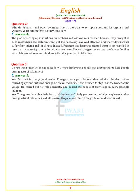 NCERT Solutions For Class 9 English Moments Chapter 6 .